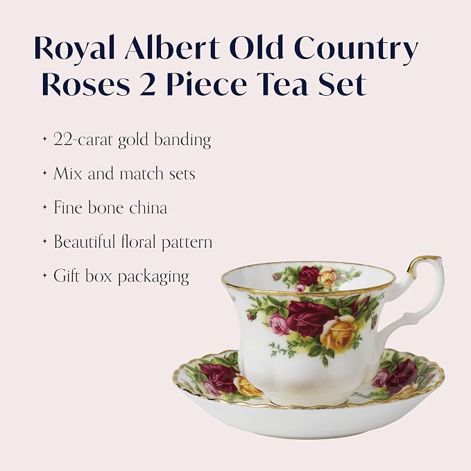Royal Albert Old Country Roses Teacup & Saucer Set - Image 2