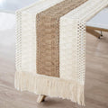OurWarm Splicing Burlap Table Runner Farmhouse Style, Boho Table Runner Modern by OurWarm
