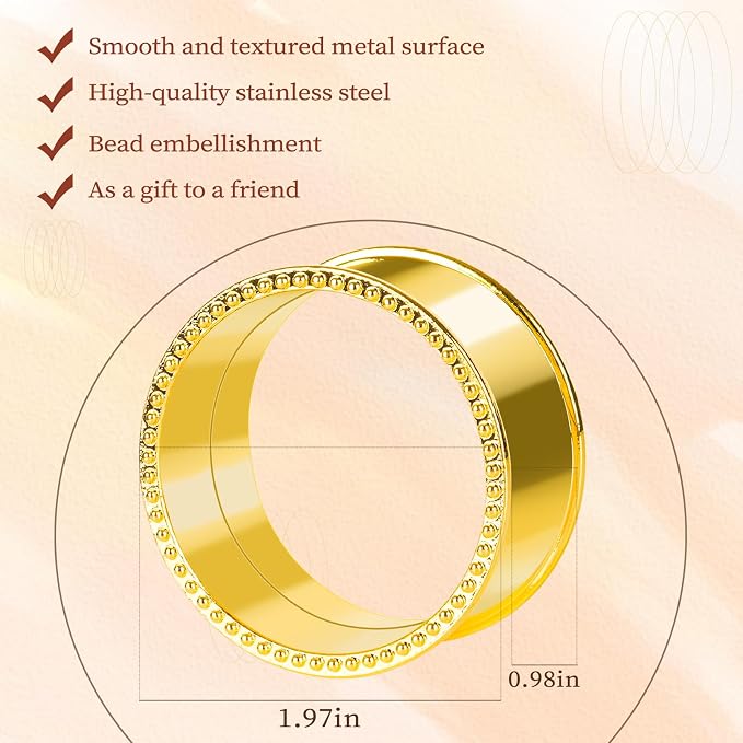 20 Pcs Stainless Steel Bead Side Napkin Rings - Image 2
