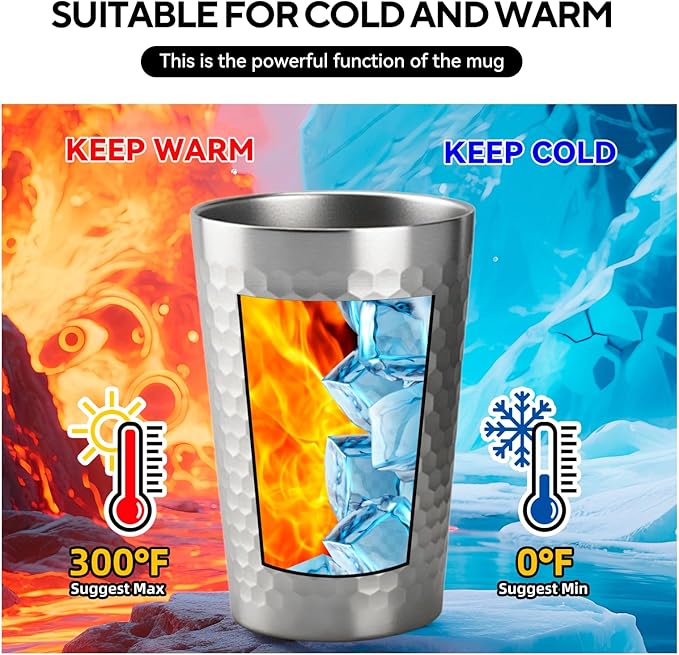 5 Pcs 12 oz Honeycomb Small Metal Cup, Double Wall Vacuum Stainless Steel Insulated Cup, Reusable Camping Cups Unbreakable Indoor Outdoor for Party, Home, Office, BBQ, Silver
