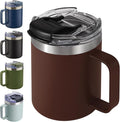 12oz Insulated Travel Coffee Mug by ALOUFEA