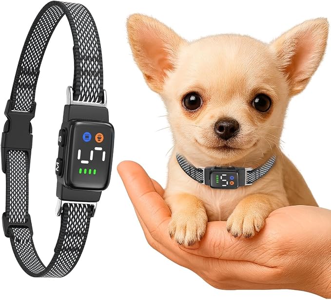 Teacup Bark Collar for Small Dogs 2-15lbs by ELECANE