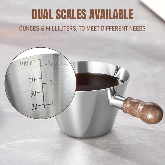 Baalaka 3.4oz Espresso Cups Set 2, Stainless Steel - Image 4