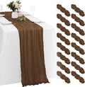 16 Pack Brown Cheesecloth Table Runners 20x120 Inch Gauze Table Runner Cheese by Yorcari