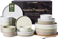 Dinnerware Set for 8, Ceramic Plates & Bowls by FamiwarePremium