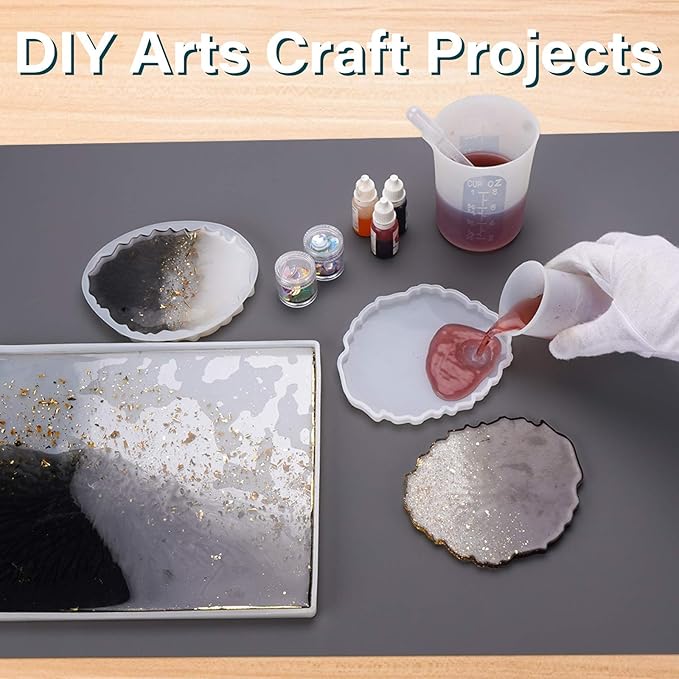Gartful Silicone Craft Sheet Dark Gray 27.6" x 19.7" - Large Nonstick Nonskid Desk Work Mat & Countertop Protector