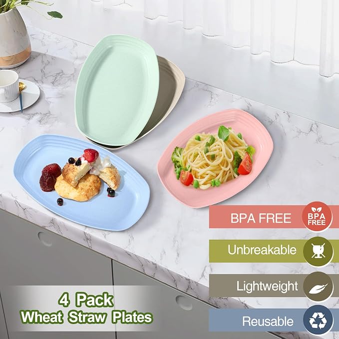 shopwithgreen Lightweight Wheat Straw Plates - Image 2