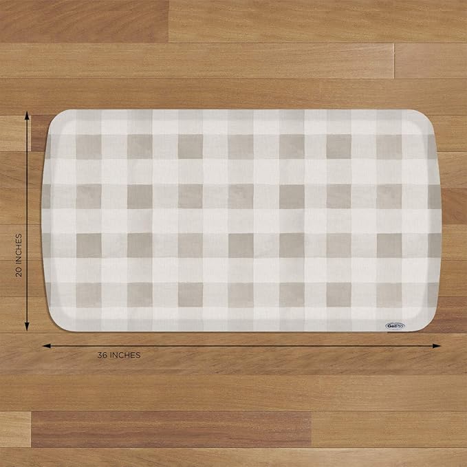 GelPro Elite Premium Gel + Foam 3/4" Thick Anti-Fatigue Floor Mat, 20" x 36", Farmhouse Tan