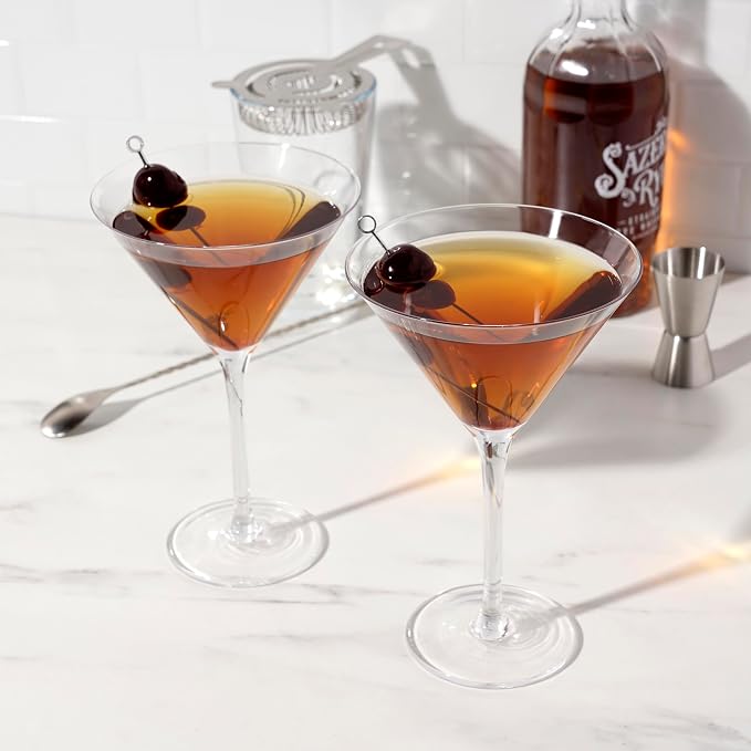 True Manhattan Martini Glass, Crystal Cocktail Coupes, Cocktail glass set - Image 6
