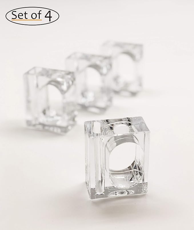 Set of 4 Napkin Rings Bud Vase Flower Holder, 100% FDA Compatible Food - Image 4