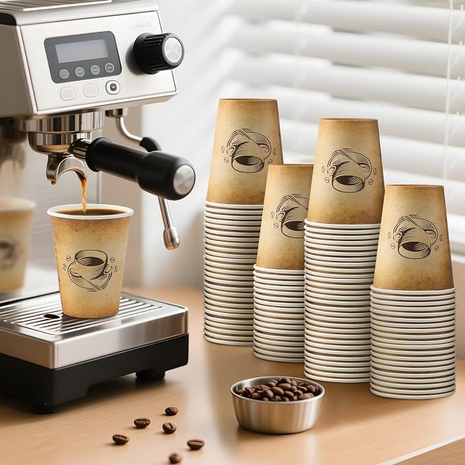 Clawsoff 1000 Pack 12 oz Coffee Cups Disposable Hot Paper Cups | Disposable - Image 6