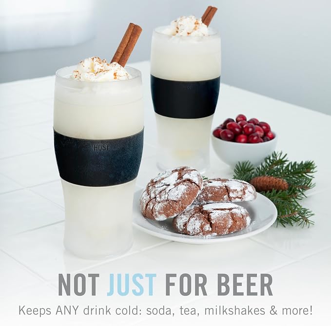 HOST Freeze Beer Glasses, 16 ounce Freezer Gel Chiller Double Wall Plastic - Image 5