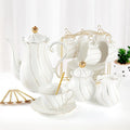 DUJUST 22 pcs White Porcelain Tea Set by DUJUST