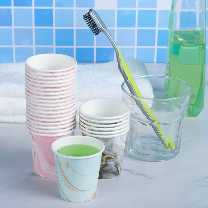 600 Pack 3oz Bathroom Paper Cups, Disposable Mouthwash Cups | Small Dixie Cups - Image 4