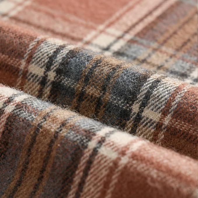Artoid Mode Rust Farmhouse Plaid Fall Table Runner 13x120 Inch | Holiday - Image 7