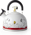 Lenox Chef Snoopy Enamelware Tea Kettle, 84.5oz | Dishwasher safe | Peanuts by Lenox