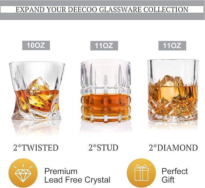 DeeCoo Premium 10, 11 OZ Scotch Glasses - Image 2