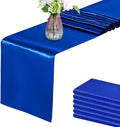 Royal Blue Table Runners, 12x108 Inches, 6 Pack | Satin, Silk and Smooth Fabric by HMQIANG