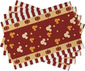 Seliem Red Fall Placemats Set of 4, Autumn Pumpkin Polka Dot Dining Table | by Seliem