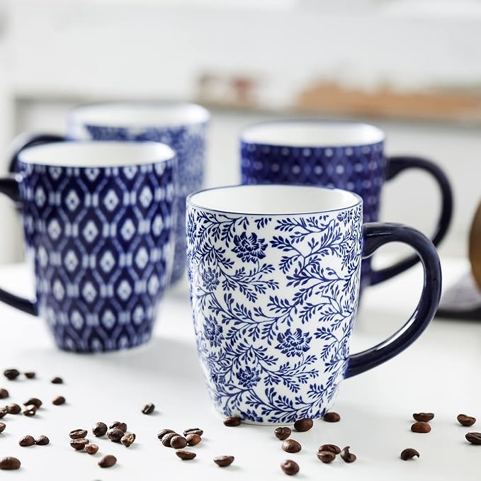 Selamica 16 oz Ceramic Coffee Mugs Set of 6, Ceramic Tea Cup - Image 3