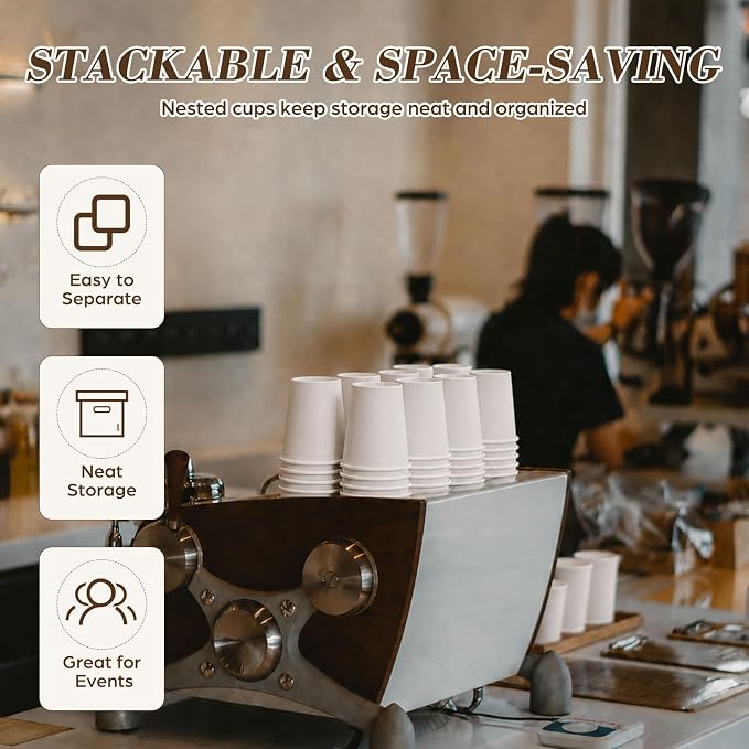 200 Pcs Mini Coffee Cups Brown Culture Cup 2oz Disposable Bathroom Cups Paper - Image 6