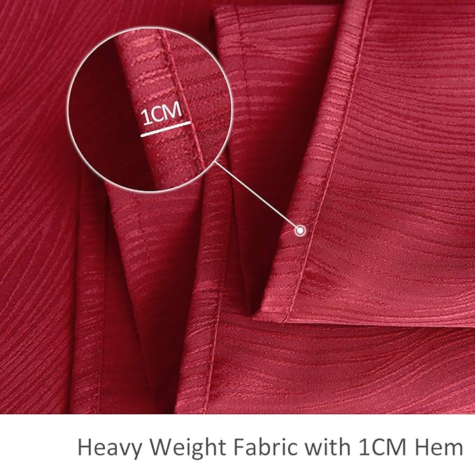 maxmill Jacquard Tablecloth Swirl Design Water Resistance Antiwrinkle Heavy Weight Soft Table Cloth for Buffet Banquet Parties Event Holiday Dinner Rectangle 60 x 84 Inch Red