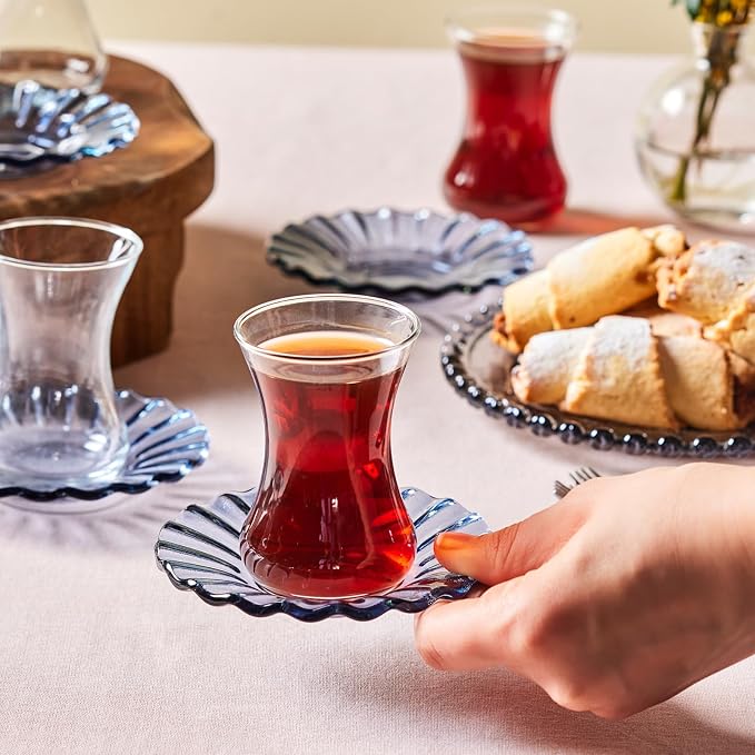 KARACA Luna 12-Piece Turkish Tea Cups - Image 8