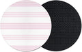 Pink Stripes Coasters Set of 2, Absorbent Coasters by Unknown