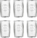 Dingerjar Vintage Drinking Glasses set of 6 Artisan Crafted 20 Oz Premium Clear by Dingerjar