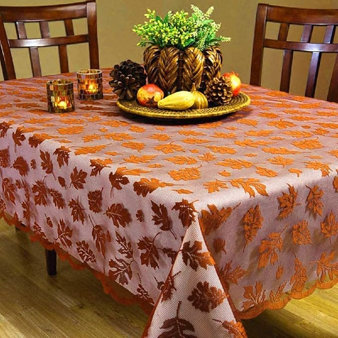 Thanksgiving Tablecloth 60 × 104 Inch by Camlinbo