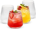 Goodluck 80 Pack 12oz Stemless Plastic Wine Glasses – Clear Ribbed Cups | by GoodLuck