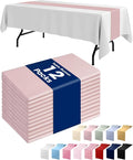 Pureegg Plastic Table Runners Disposable 12 Pack, 14 x 108 Inch Table Runner by Pureegg