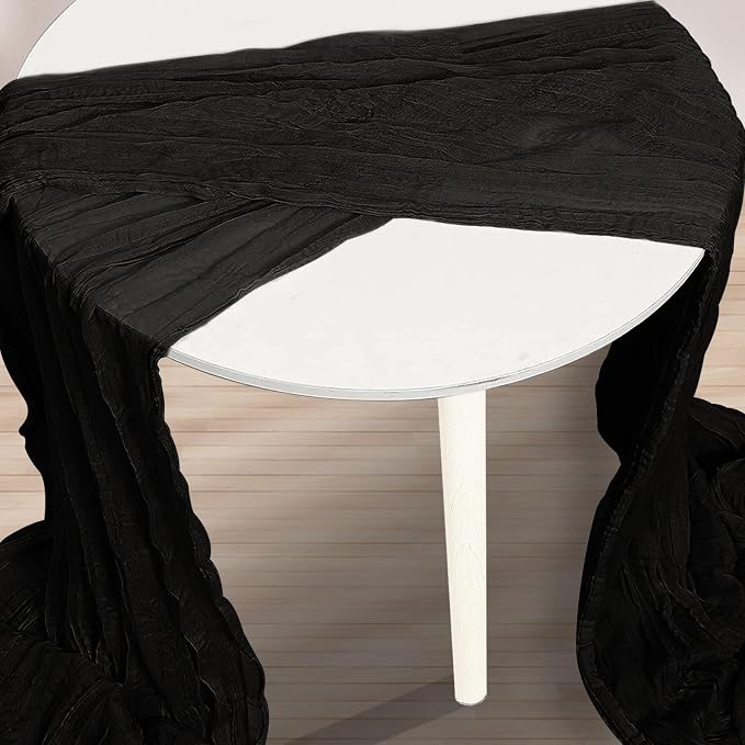 10 Pack Black Cheesecloth Table Runner 35x120 Inch 10Ft Rustic Gauze Cheese - Image 3