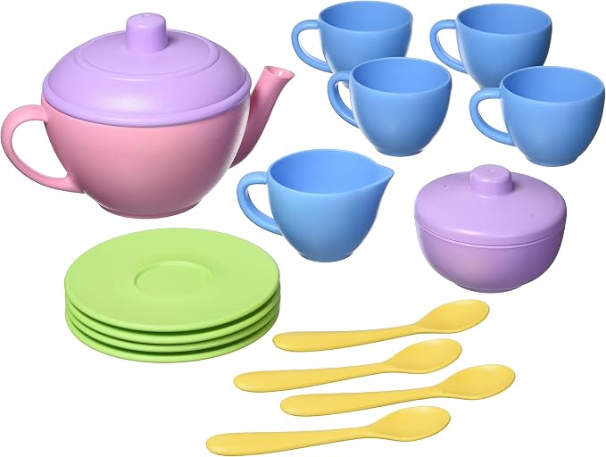 Green Toys Tea Set, Motor Skills, Language & Communication Kids Role Play Toy. by Green+Toys