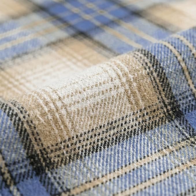 Artoid Mode Blue Light Coffe Farmhouse Plaid Spring Table Runner, Winter Rustic - Image 6