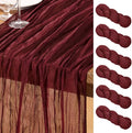 DeZerlor Burgundy Cheesecloth Table Runners 6 Pack Christmas Runners | by DeZerlor