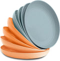 8-Pack Reusable Wheat Straw Plates Set by NookTheory