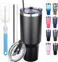 40 oz Tumbler with Lids and Straws, Stainless Steel Insulated Coffee Tumbler by GUDEMAO