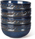 Soup Bowls 32 OZ, Cereal Bowls Set of 4, Embossment Ceramic Ramen Bowl by Artena
