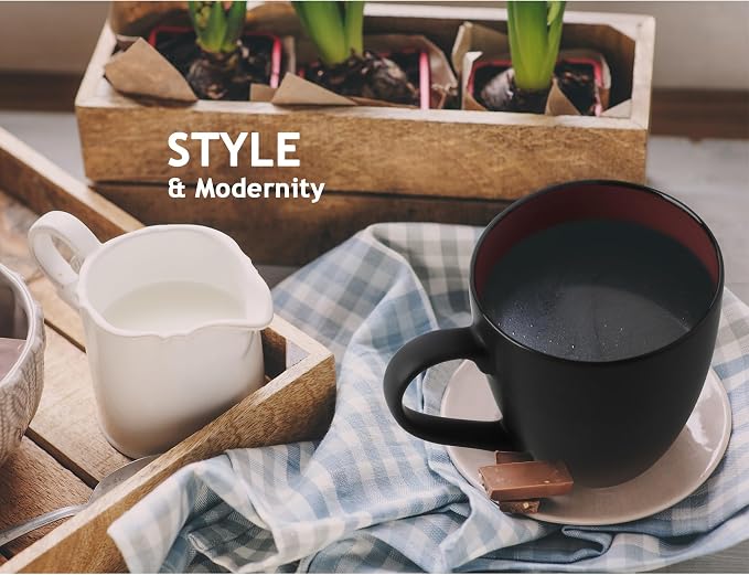MIAMIO - Coffee Mugs Set of 6 - Le Papillon - Modern Home | Ceramic coffee mugs - Image 4