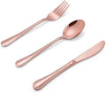 LIANYU 12-Piece Rose Gold Kids Silverware Set, Stainless Steel Toddler Utensils by LIANYU