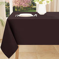 Smiry Rectangle Table Cloth, Waterproof Anti-Scratch Polyester Tablecloth, Decorative Washable Fabric Table Cover for Dining, Buffet, Parties and Outdoor, 52x70, Coffee
