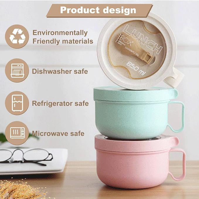 Rarapop 28.7oz Microwave Soup Bowl Containers - Image 2