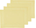 Solino Home Linen Placemats Set of 4-100% Pure Linen Chambray Yellow Cloth Placemats 14 x 19 Inch for Spring, Easter - Athena