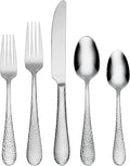 Oneida Tibet 45-Piece 18/0 Silverware Set by Oneida