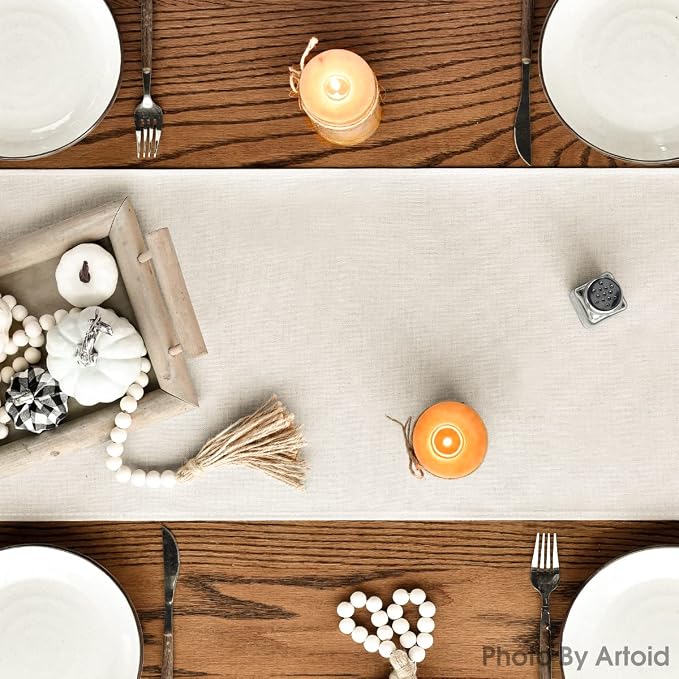 Artoid Mode 210 GSM Fall Table Runner 13x120 Inch Home Party Decor | Hello - Image 4