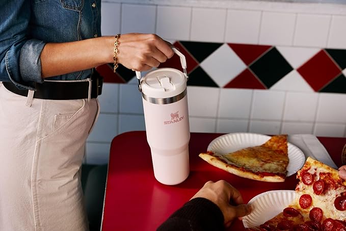 STANLEY IceFlow 2.0 Flip Straw Tumbler, 20 oz, Chalk | Easy Carry Handle | - Image 4