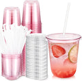 Ziliny 50 Sets 14 oz Pink Plastic Cups by Ziliny