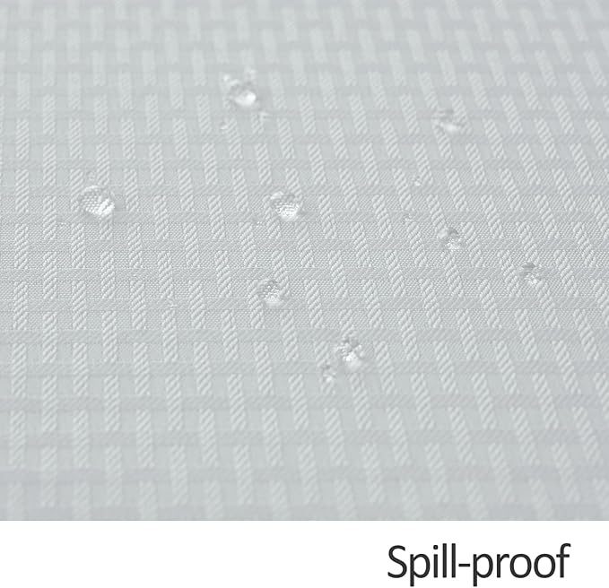 maxmill Rectangle Tablecloth Weaved Pattern Waterproof Spillproof Wrinkle Free Table Cloth, Kitchen Dining Tabletop Decoration, Fabric Table Cover for Holiday Parties, 52 x 70 Inch, White