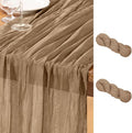 DeZerlor Nude Cheesecloth Table Runner 2 Pack Summer Table Runners Boho Gauze by DeZerlor
